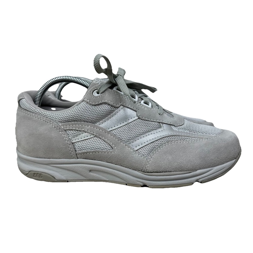 SAS Women's Tour Mesh Suede Gray Active Comfort Sneakers Walking Shoes 10 WW