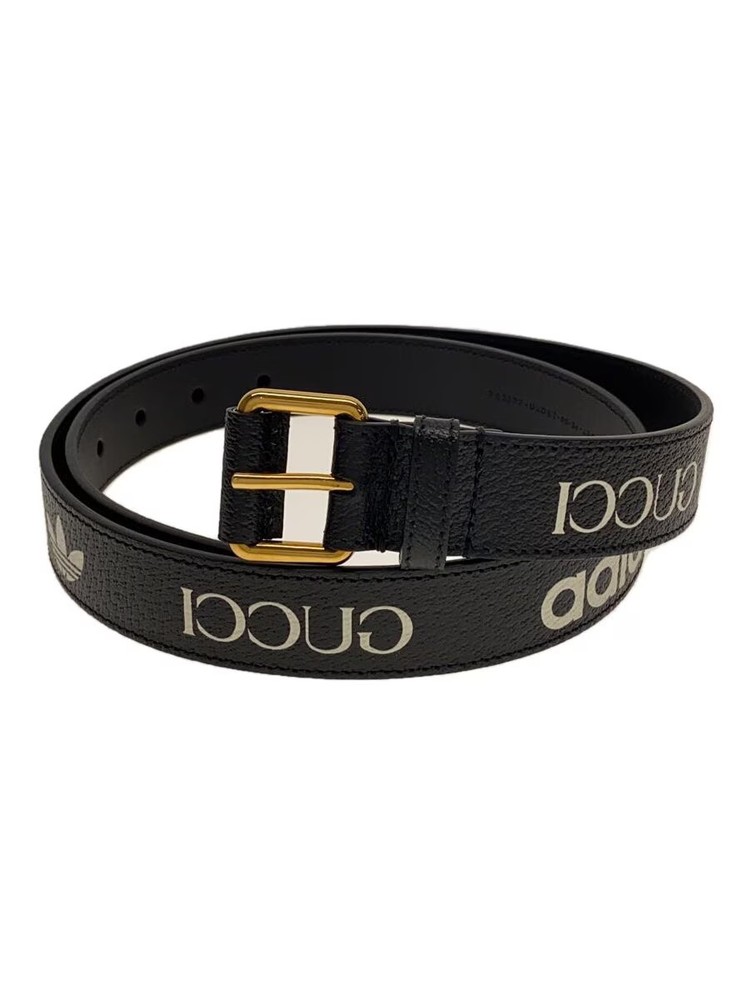 GUCCI x adidas Men's Black Leather Belt 702277