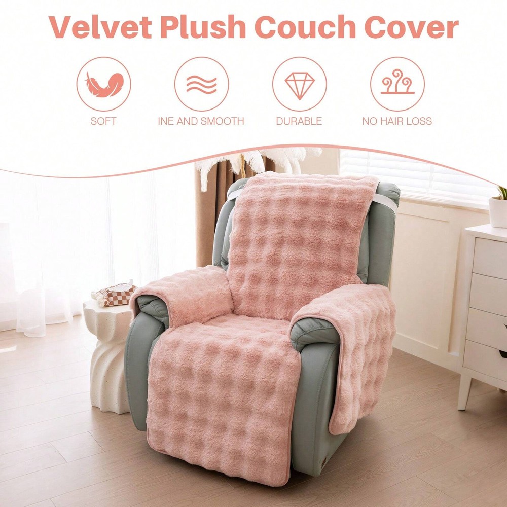 Thick Rabbit Plush Recliner Cover 23 inch Chair Cover