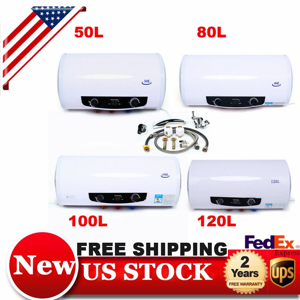 Electric Hot Water Heater Warmer Large Tank House Bathroom Shower 50/80/100/120L