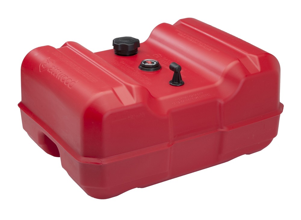 Attwood 12 Gallon EPA Certified Low-Profile Portable Fuel Tank with Gauge