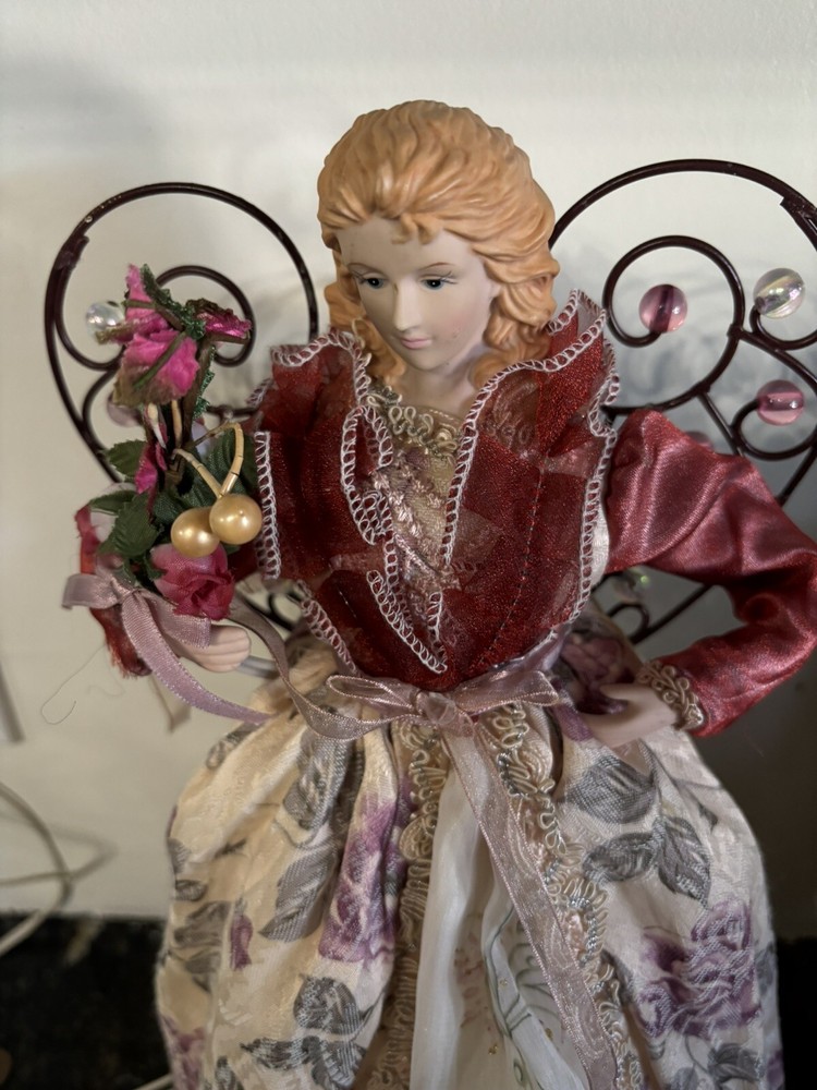 **Vintage Porcelain Doll 10” Tree Topper**