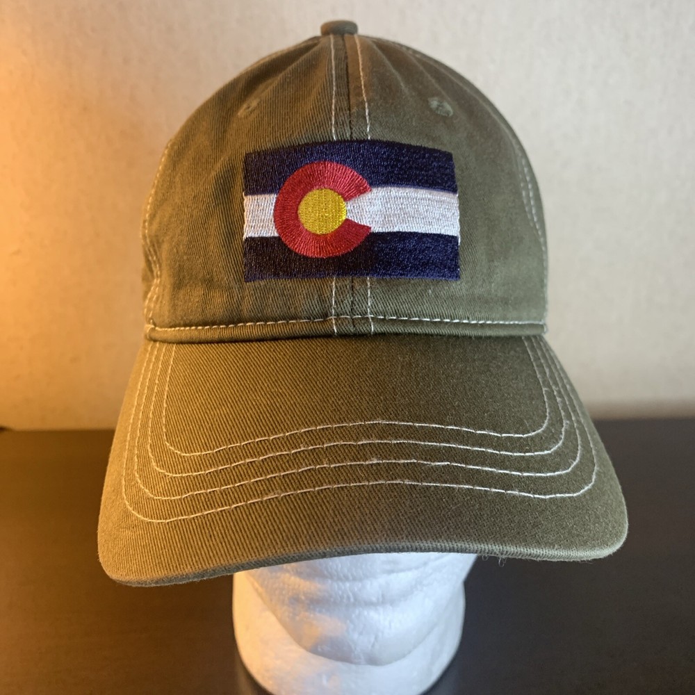 Jacobson Hat Colorado Flag adjustable baseball cap with hook & loop closure