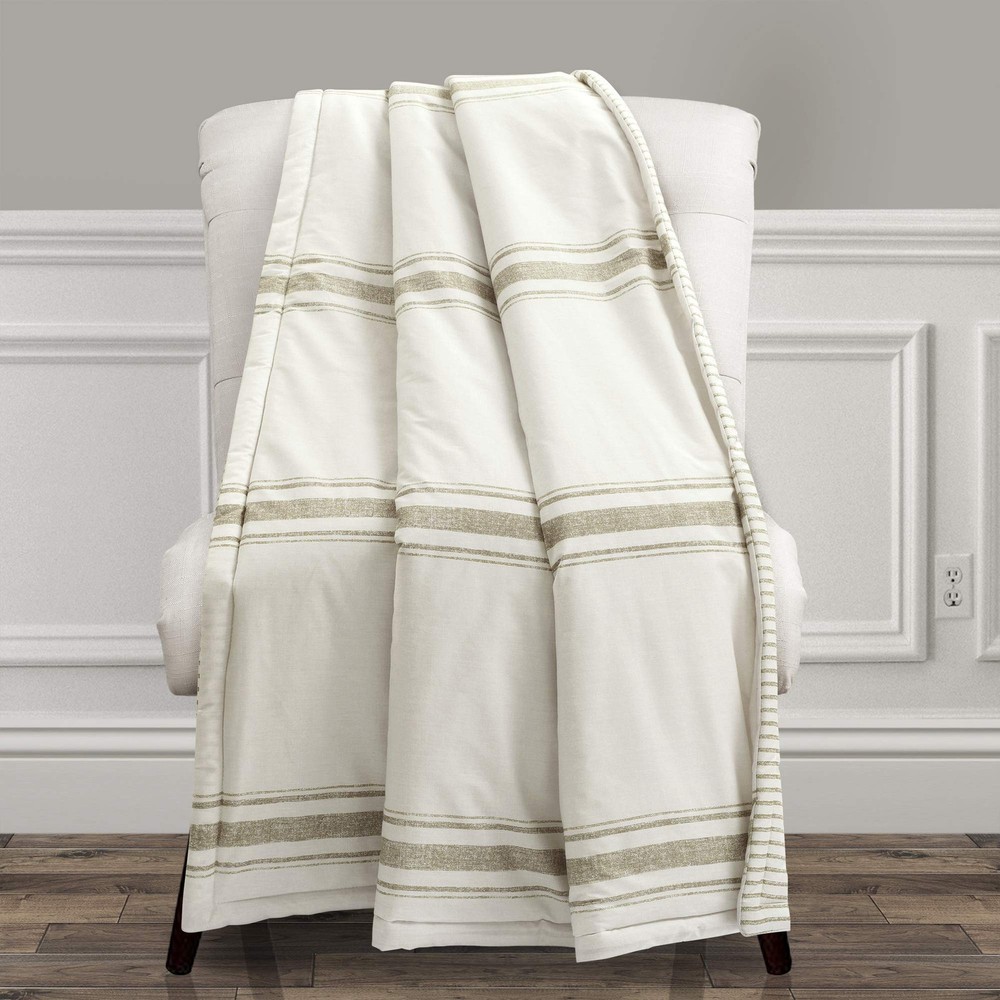 Farmhouse Stripe Reversible Throw, Single, 50