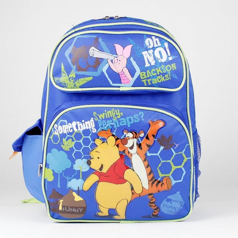 Large Backpack - Disney - Winnie the Pooh Tigger Piglet Blue 16