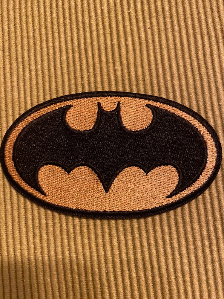 New Embroidered Sew/Iron on patch Premium Batman Badge 4” X 2” 1989 Style.