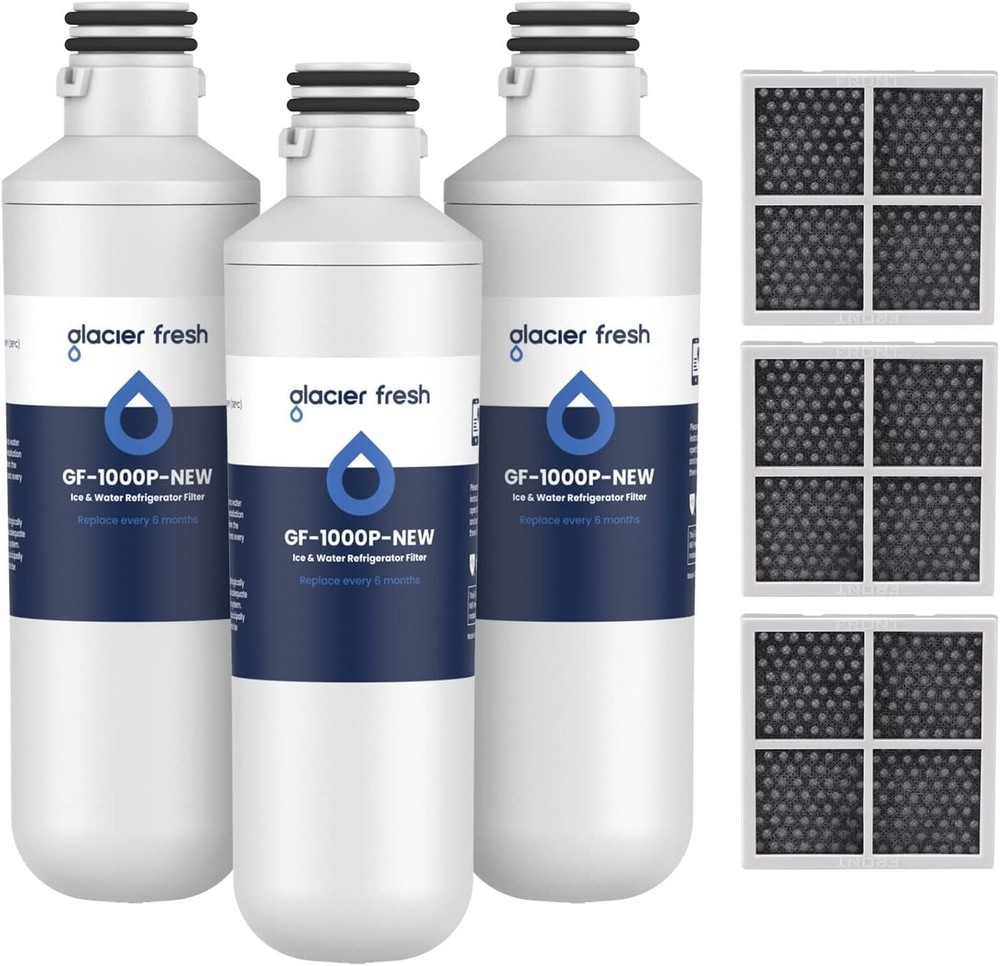 3+3 Pack LT1000PC Water & Air Filter - Odor Removal, Premium Activated Carbon