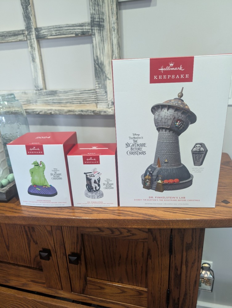 2024 Hallmark Keepsake Disney Tim Burton's Nightmare Before Christmas Lot Of 3