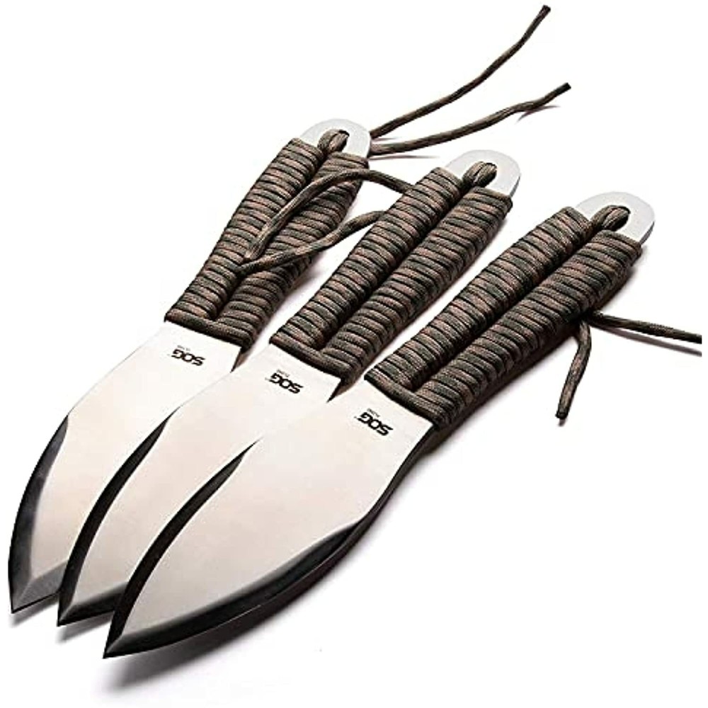 SOG Fling Throwing Knives- 3 Pack Balanced Throwing Knife Set with 2.8 Inch
