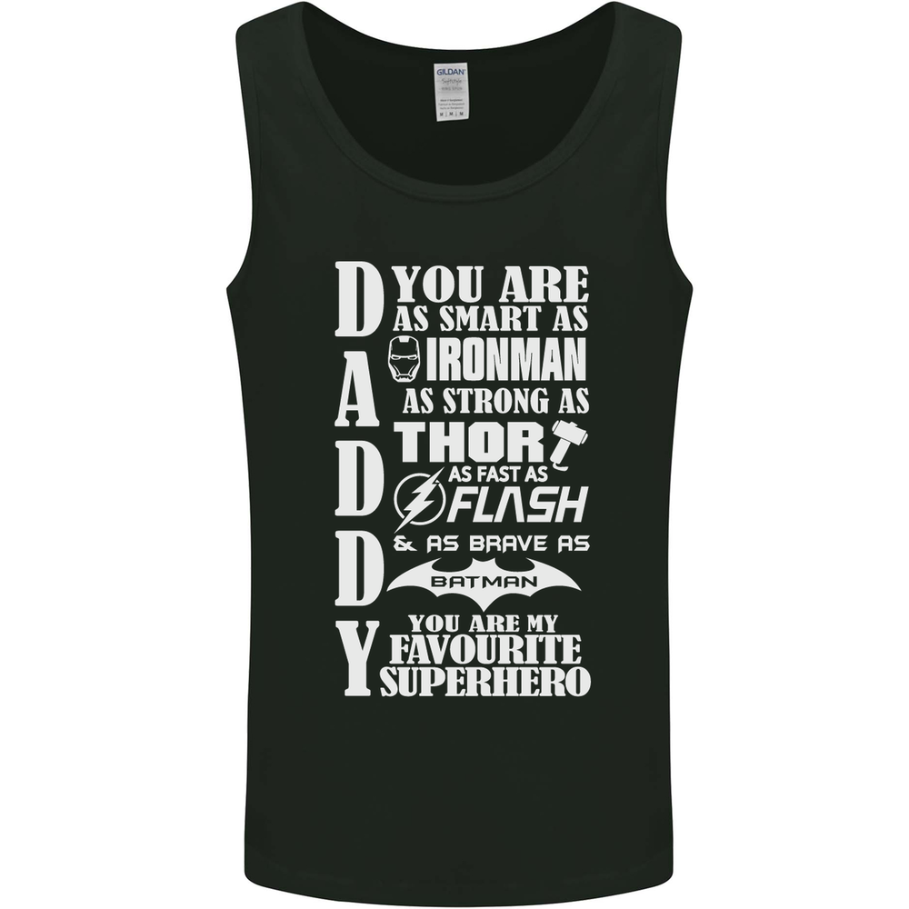 Daddy My Favourite Superhero Fathers Day Mens Vest Tank Top