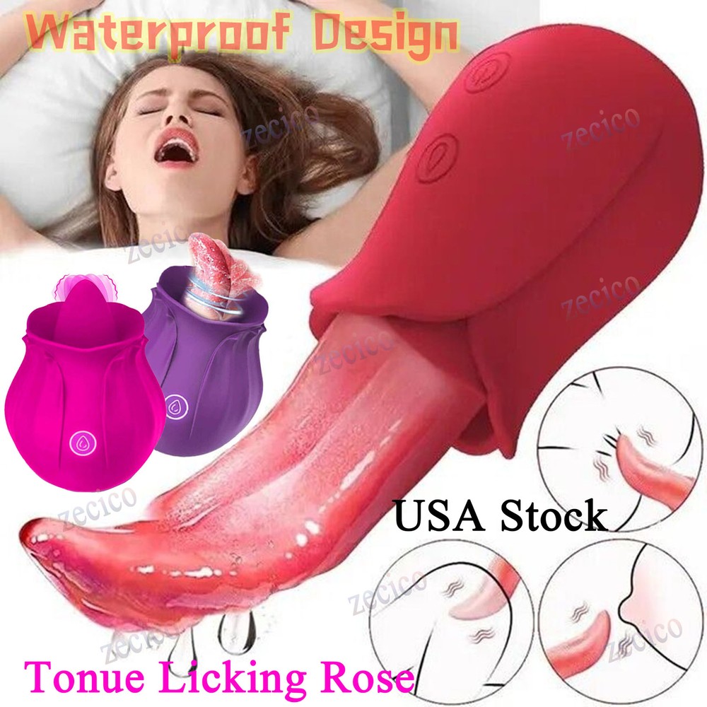 Rose Tongue Licking Vibrator for Clit & G-Spot Stimulation and Powerful Orgasms