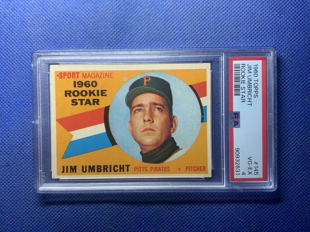 1960 Topps Sport Magazine Rookie Star Jim Umbricht #145 RC Baseball Card