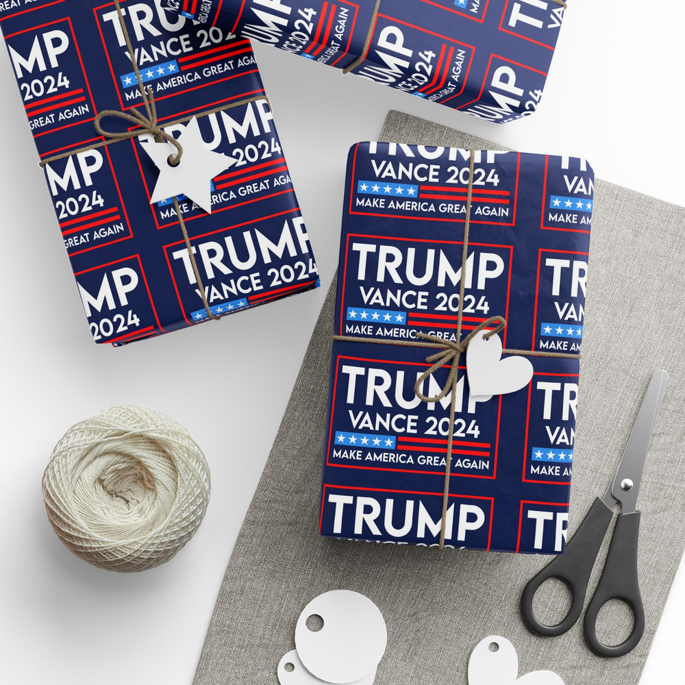 Trump Wrapping Paper, Make American Great Again Wrapping Paper, Funny Xmas Gift