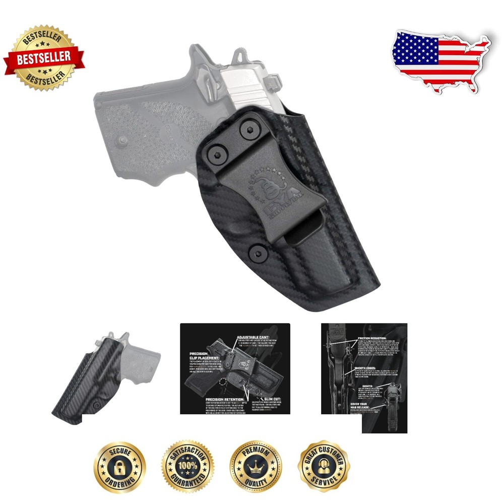 Carbon Fiber IWB Concealed Carry Holster for Sig Sauer P938 - Guaranteed Quality