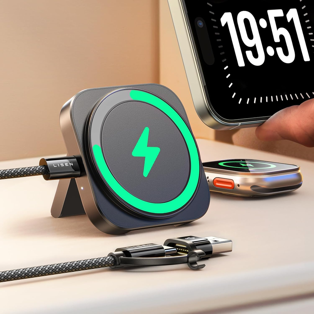 for Magsafe Charger Stand for Iphone and Apple Watch Charging Station, Best Trav