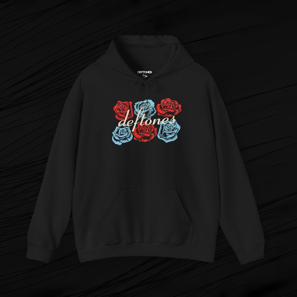 Deftones Self Titled Roses Hoodie - Concert Merch Gift For Rock Fans - Rock Band