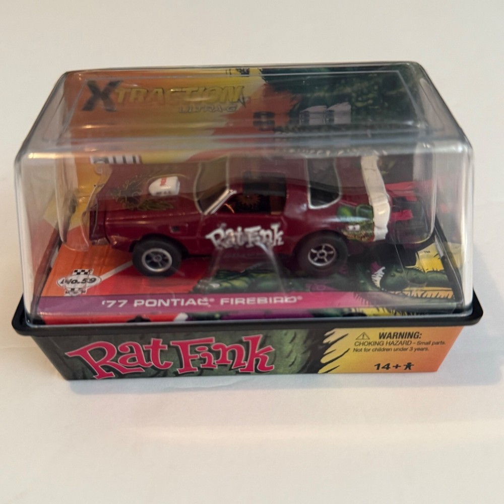 Auto World New Rat Fink 77 Pontiac Firebird HO Slot Car X-Traction Banded