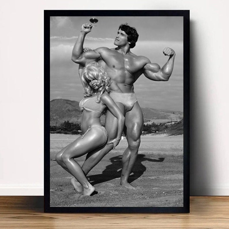 Arnold Schwarzenegger Bodybuilding Poster Unframed Wall Art Home Gym Decor