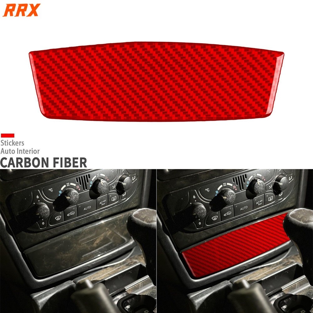 Red Carbon Fiber Console Storage Box Cover For Benz G-Class W463 G55 G63 2004-12