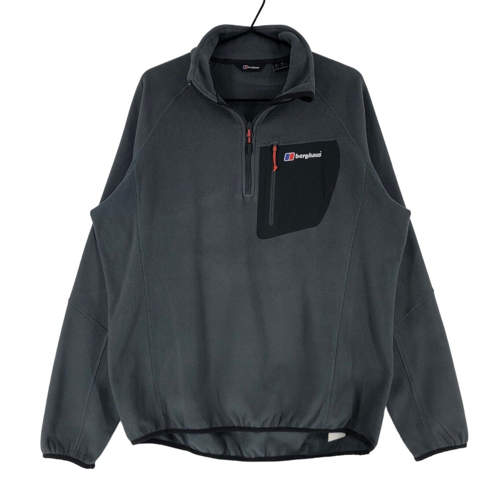 BERGHAUS 1/4 Zip Neck Fleece Jumper Pullover Sweater Men Size L