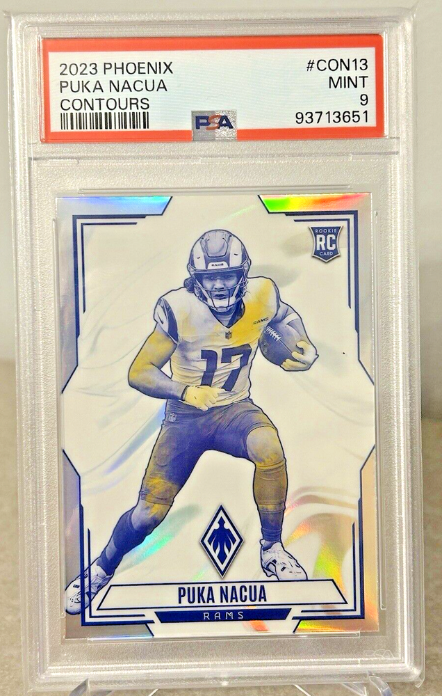 Puka Nacua RC 2023 Panini Phoenix Contours #CON13 PSA MINT 9 Los Angeles Rams