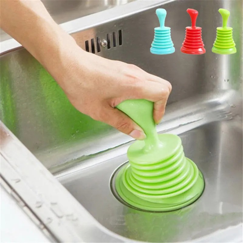 Kitchen Sink Bellow Plunger Drain Unblocker Pipe Dredge Tool Bathtub Shower Clog