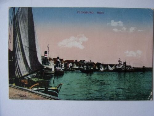 Ansichtskarte Flensburg Hafen 1917 (Nr.672) -I
