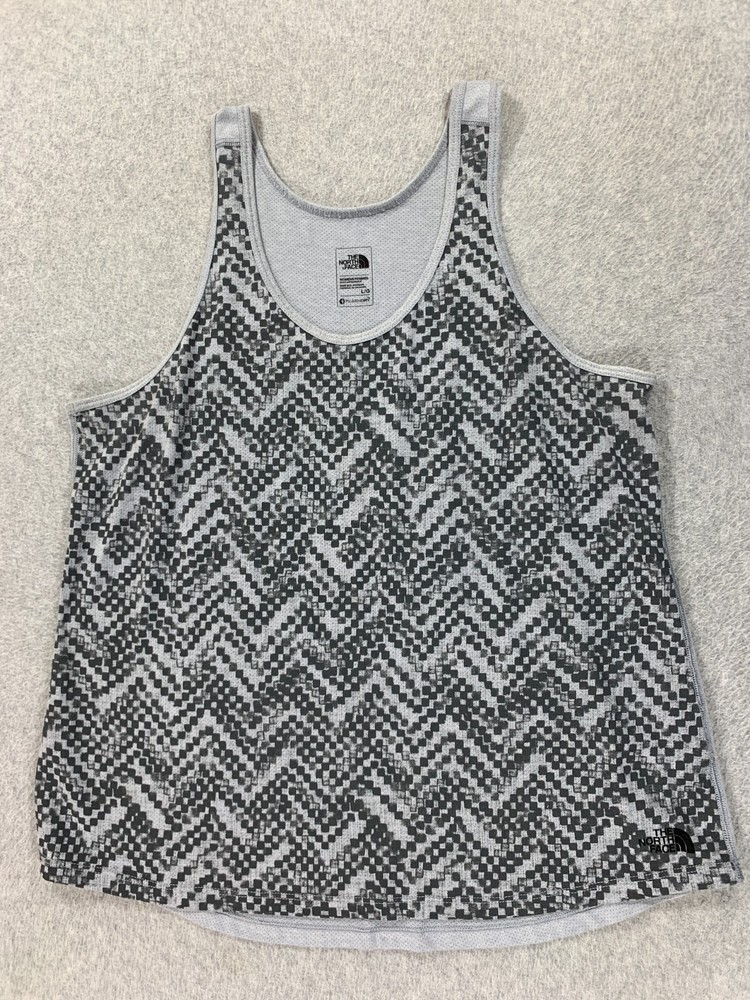 North Face Womens Large Gray Flash Dry Running Workout Tank Top