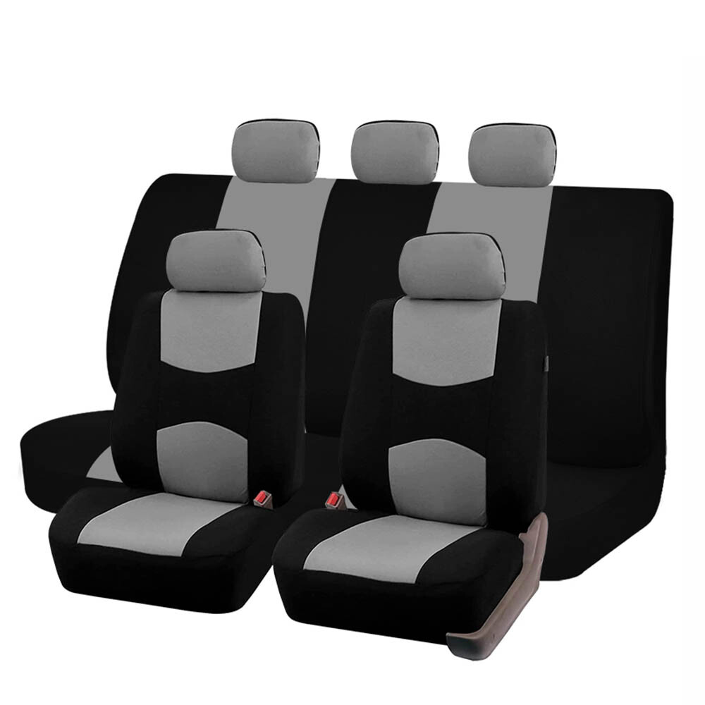 For Toyota Car Seat Cover Full Set 5-Seats Front Rear Protector Polyester Cloth