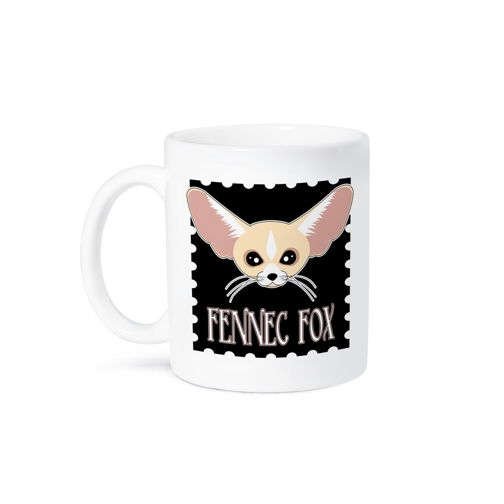 Cute 3D Fennec Fox Cartoon Design Ceramic Coffee Mug