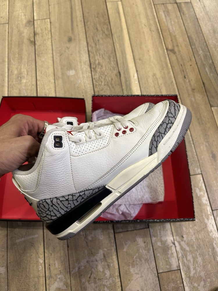 Size 7Y (GS) - Jordan 3 Retro Mid White Cement Reimagined