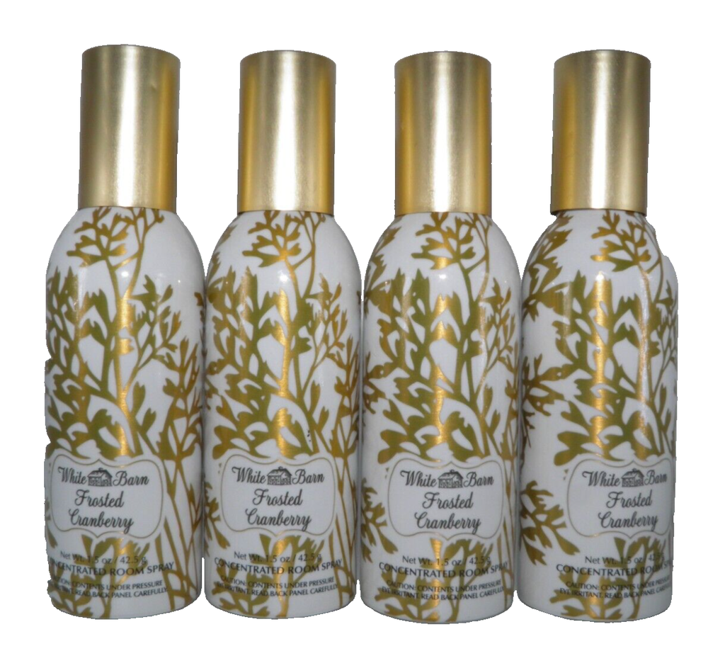 Bath & Body Works Frosted Cranberry Room Spray Concentrated 4-Pack – Refreshing Holiday Scent for Home or Office