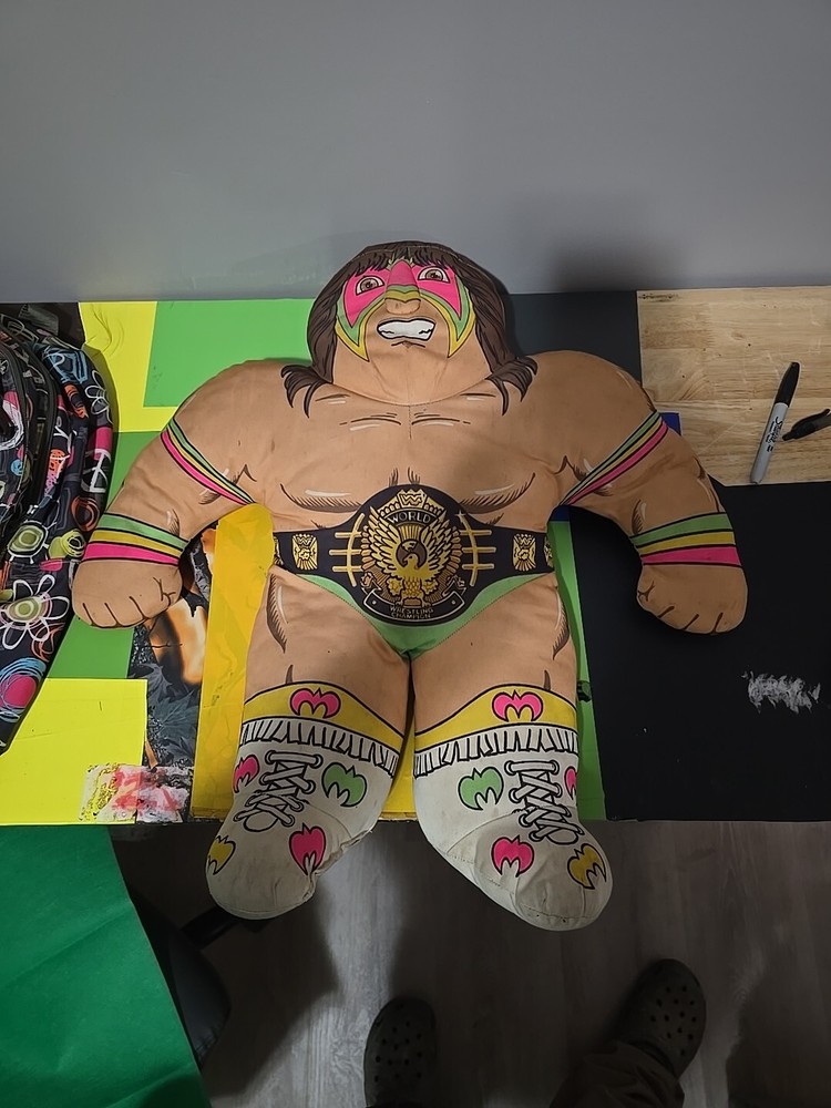 Vintage ‘90 Tonka Ultimate Warrior WWF WWE Wrestling Buddies Pillow Buddy Plush