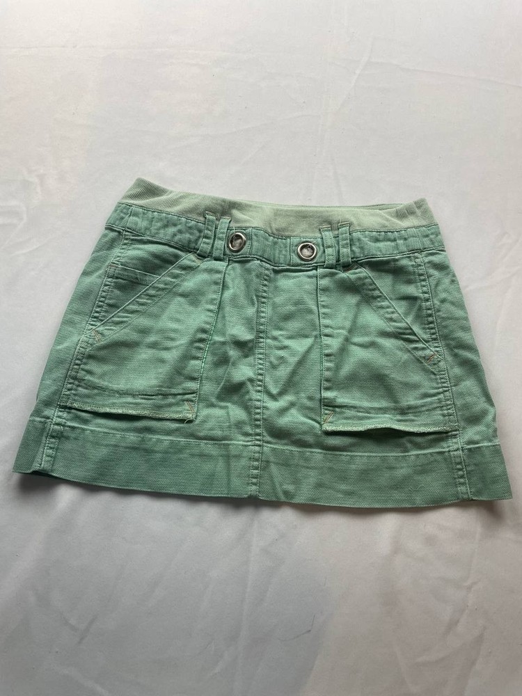 Vintage Free People Skirt Womens Size 2 Green 90s Y2K Pull On Casual Pockets