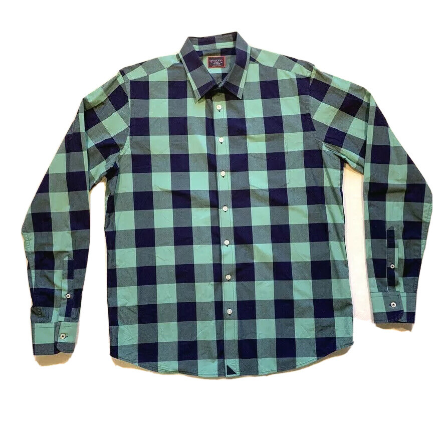 UNTUCKit Shirt Mens Large Tall Bonarda Button Up Long Sleeve Plaid Cotton Casual
