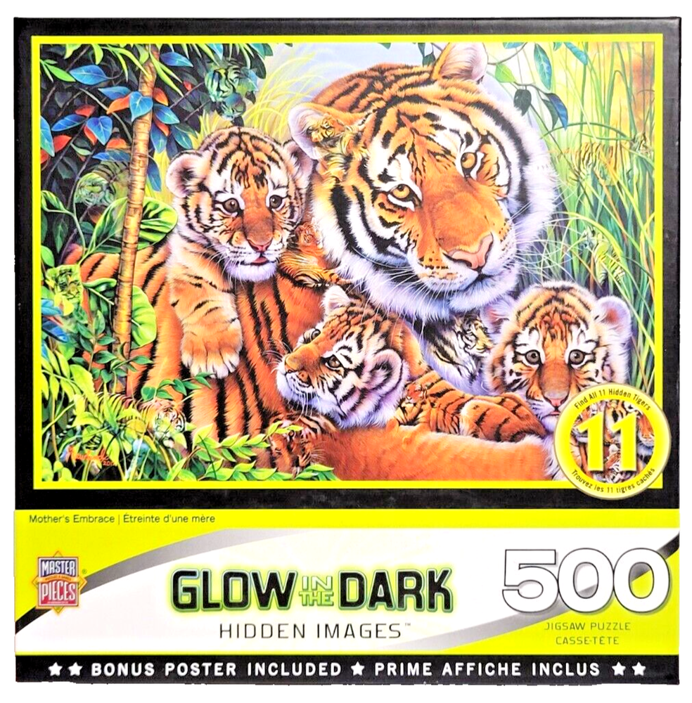 MasterPieces 500 pc Mother's Embrace Glow in the Dark with 11 Hidden Images