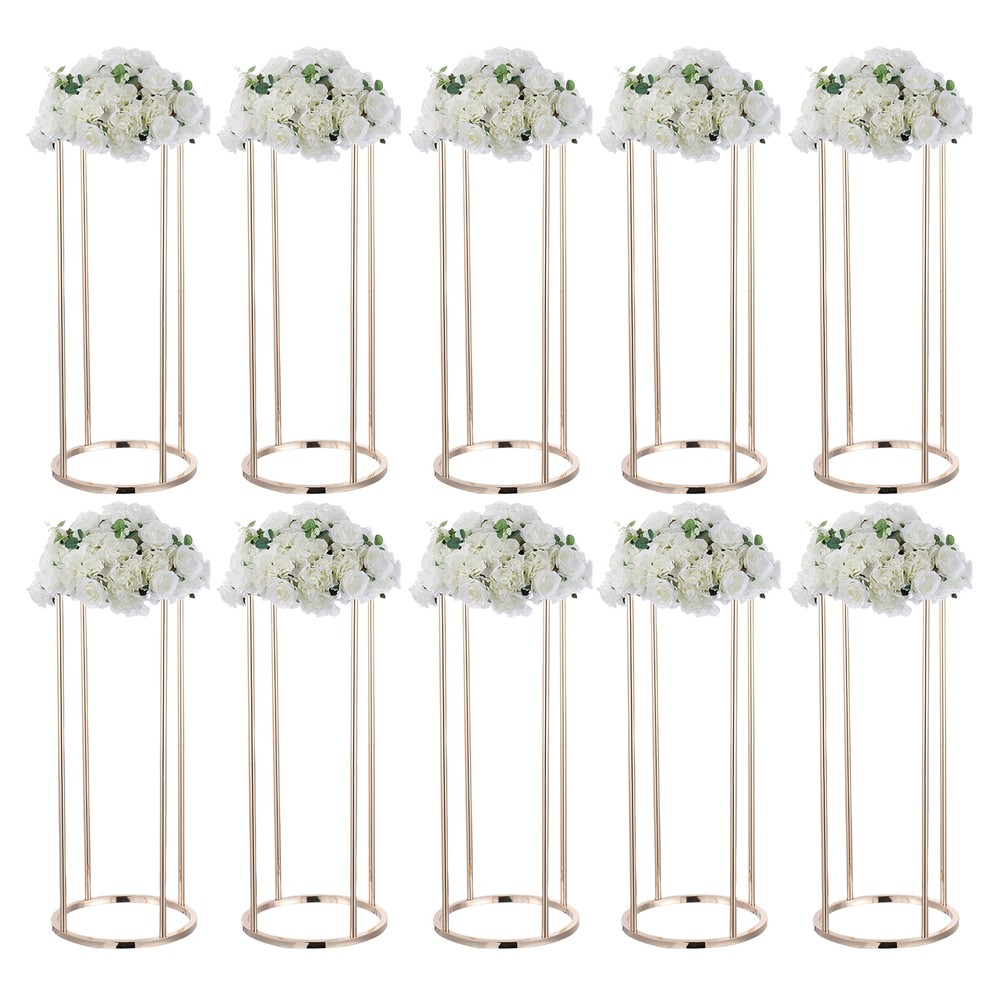 10x Flower Display Metal Rack Vase Cylinder Floor Stand Column For Party Wedding