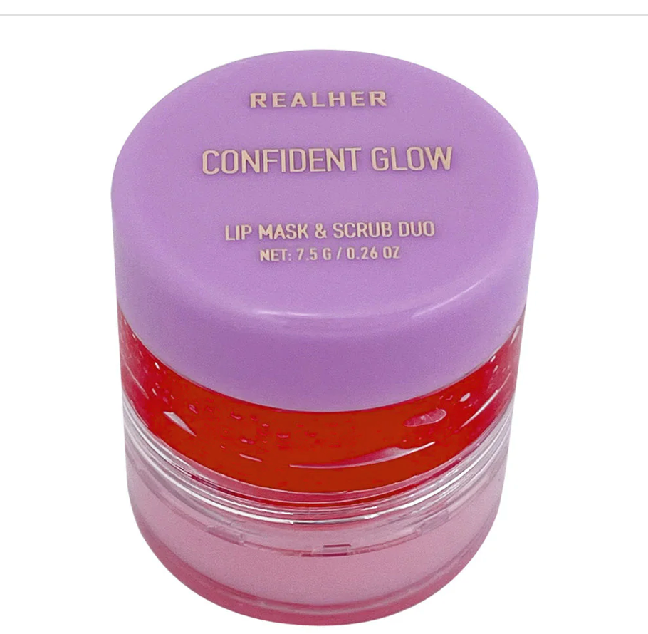 REALHER Confident Glow Mini Lip Mask & Scrub Duo 0.26 fl oz