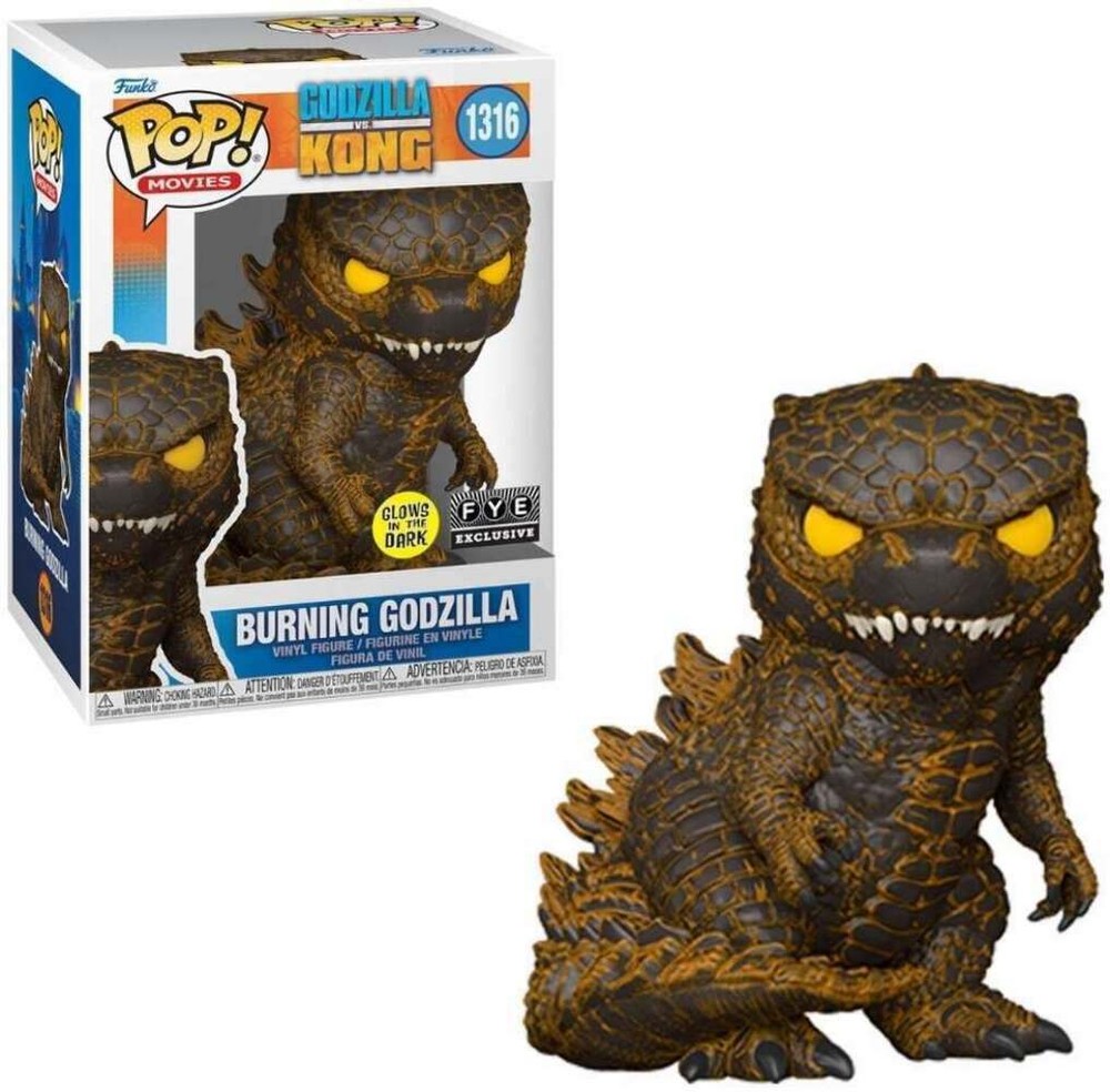 Funko POP! Movies: Godzilla Vs. Kong - Burning Godzilla (GiTD)(FYE) #1316