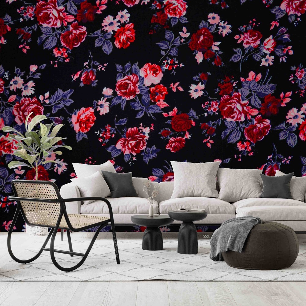 3D Baroque Style Flowers Pattern Wall Murals Wallpaper Murals Wall Sticker 38