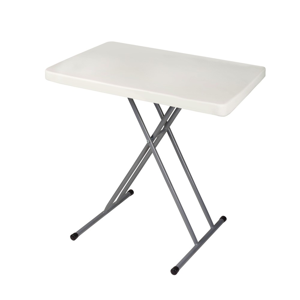 Adjustable Height Desk in Grey Plastic and Steel