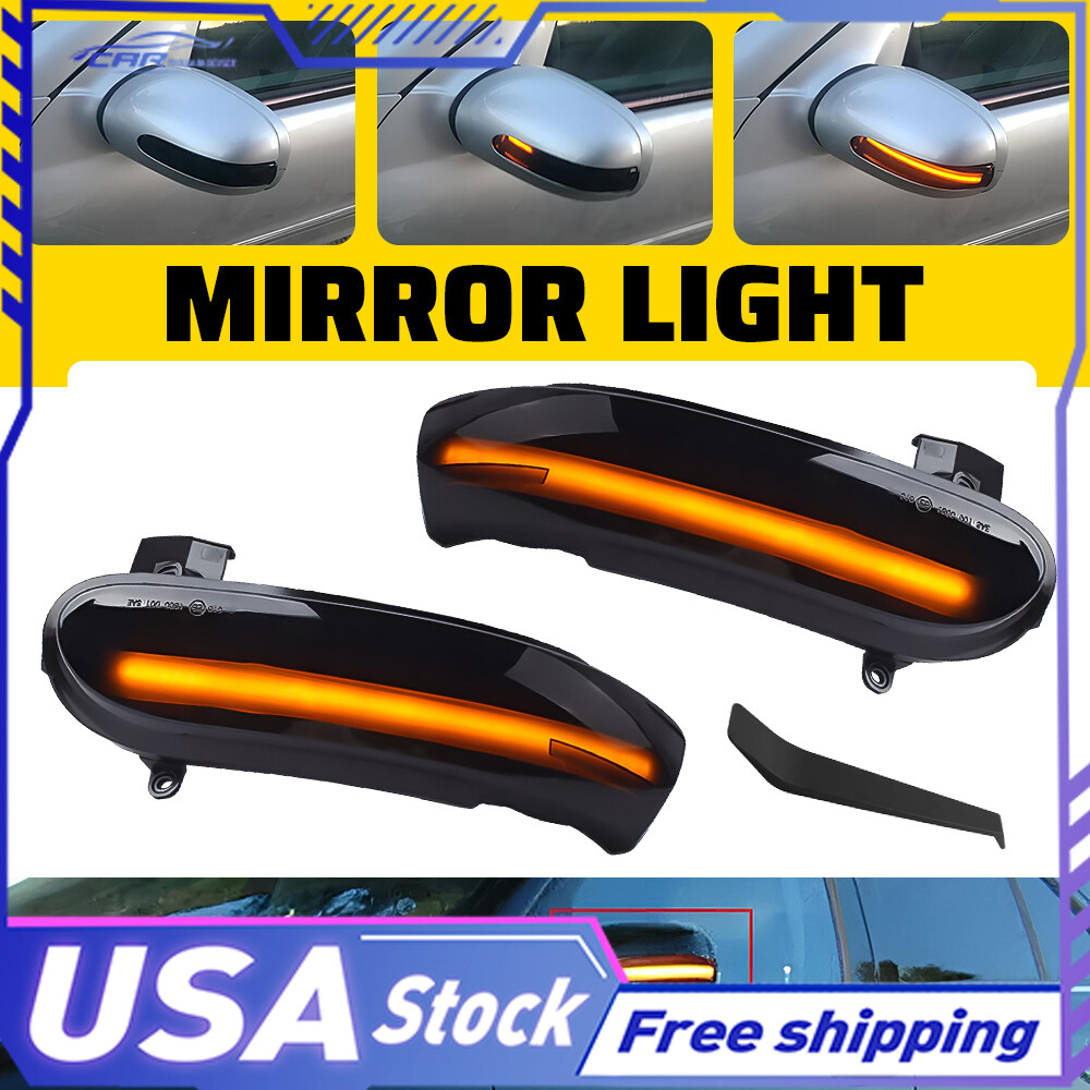 Turn Signal Light Mirror LED Amber For Mercedes Benz SL SLK Class R171 W171 W230