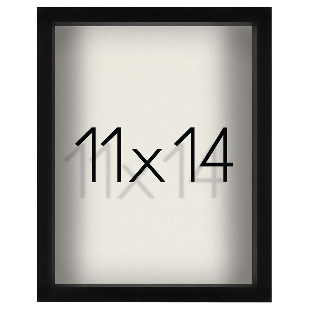 11x14 Black Shadow Box Frame with Shatterproof Glass