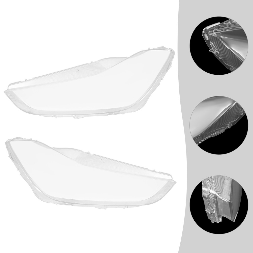 For 2014-2018 Maserati Ghibli 4-Door Pair Clear Headlight Lens Cover Left+Right