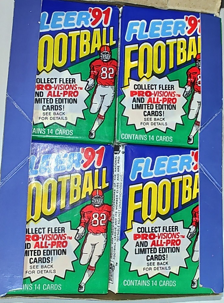 1991 Fleer Football Wax Box 36 Factory Sealed Packs Item 534 Vtg 14 Cards Packs