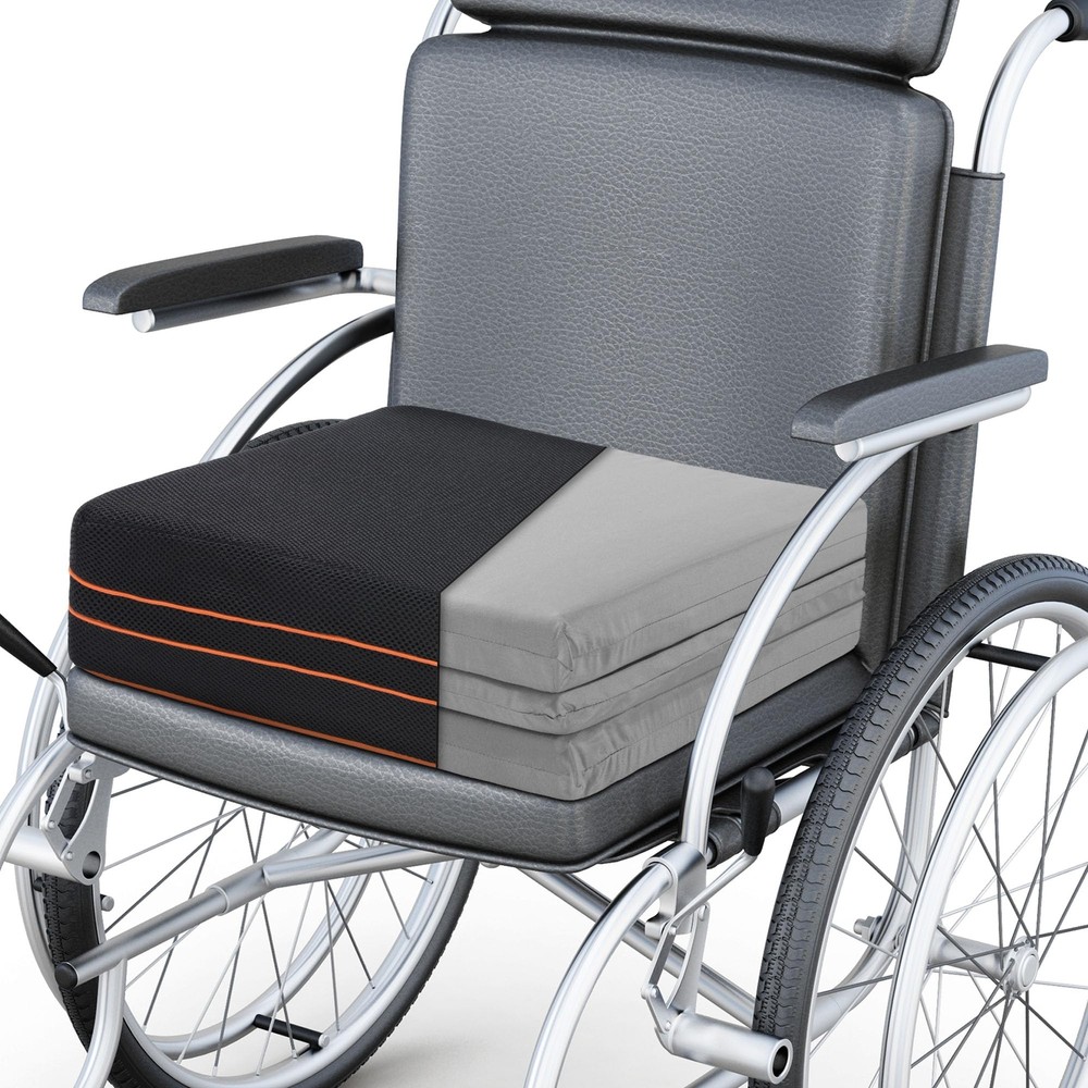 Height Adjustable Wheelchair Seat Cushion, Foam Wheelchair Cushion for