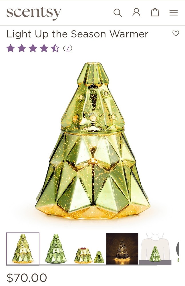 Scentsy Light Up The Season wax Warmer New in Box