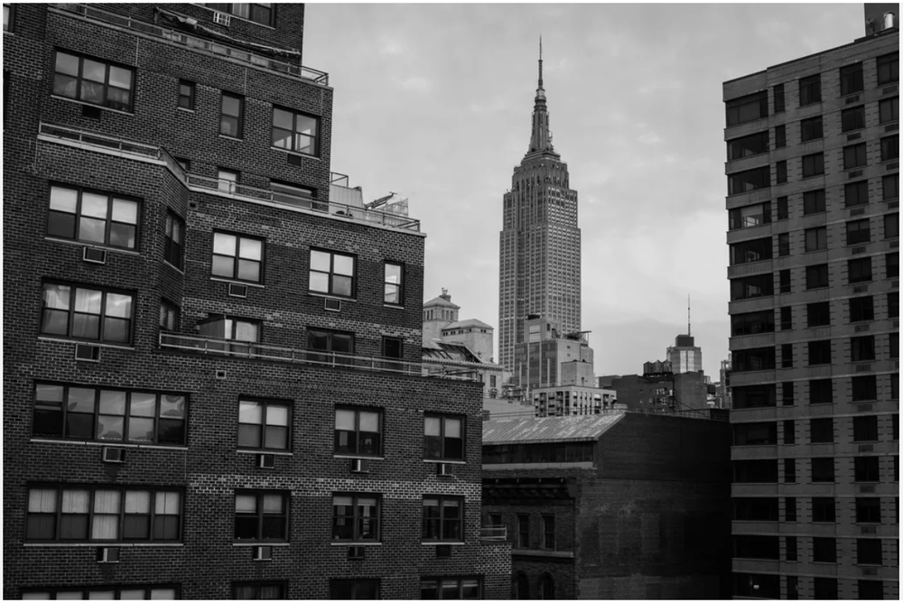 Empire State Building NYC Black and White Photo Art Print Poster