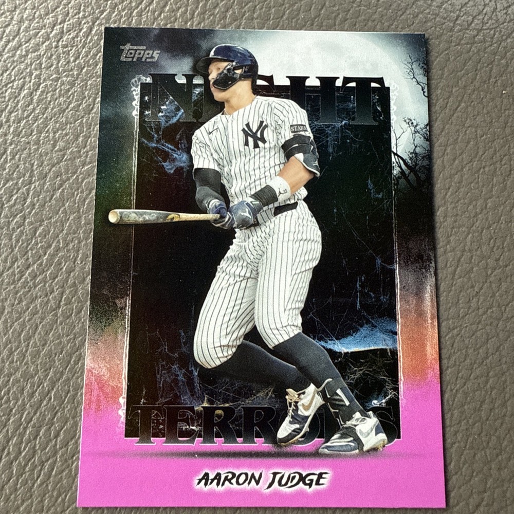 Aaron Judge #NT-1 | 2025 Topps Update Night Terrors Pink Foil SP NY Yankees