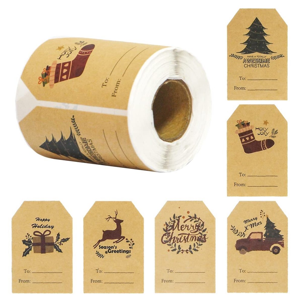 Trazzo Christmas Gift Tags Stickers-Christmas Name Tags-Christmas Decorations...